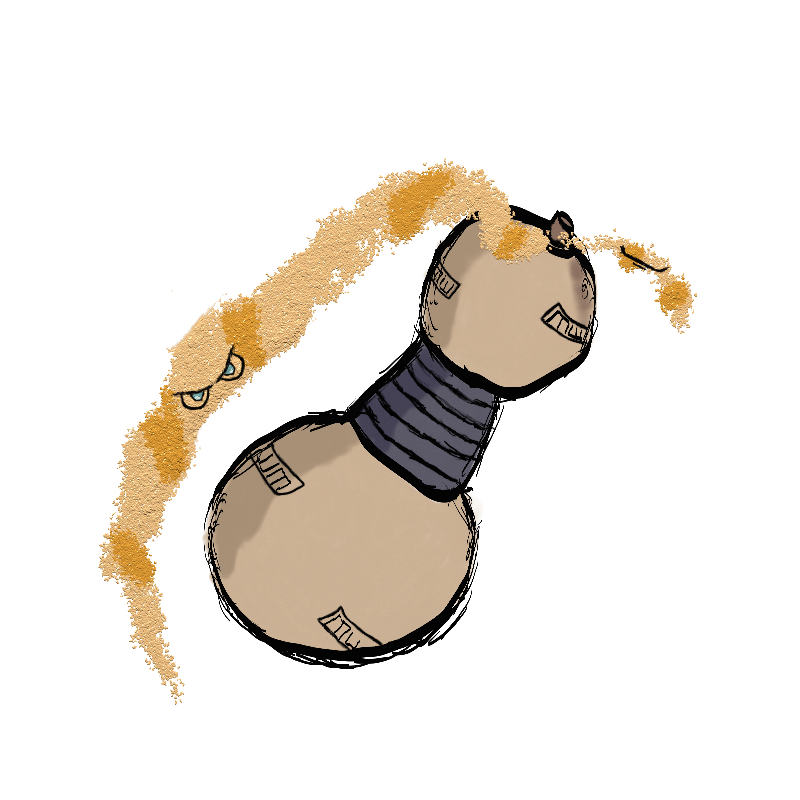 Illustrated sand jar